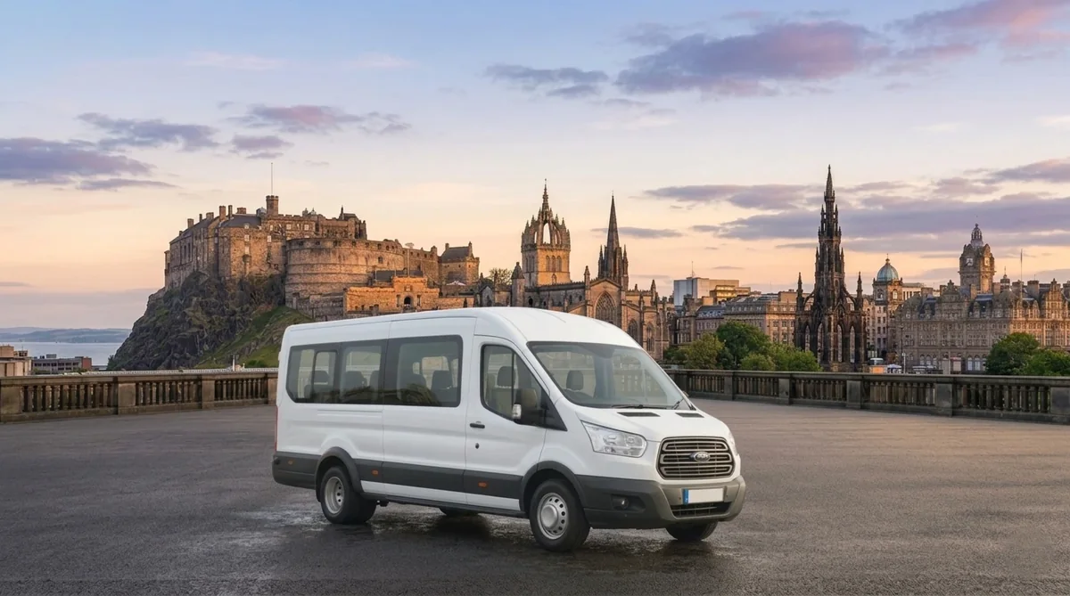16 Seater Minibus for hire with a driver in Edinburgh